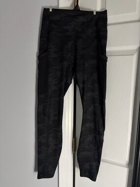 Fabletics Black Camouflage High-Waisted Leggings